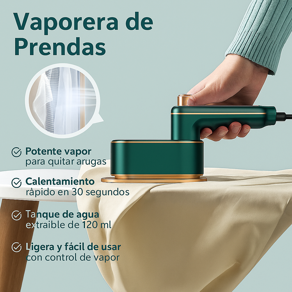 Plancha Viajera a Vapor
