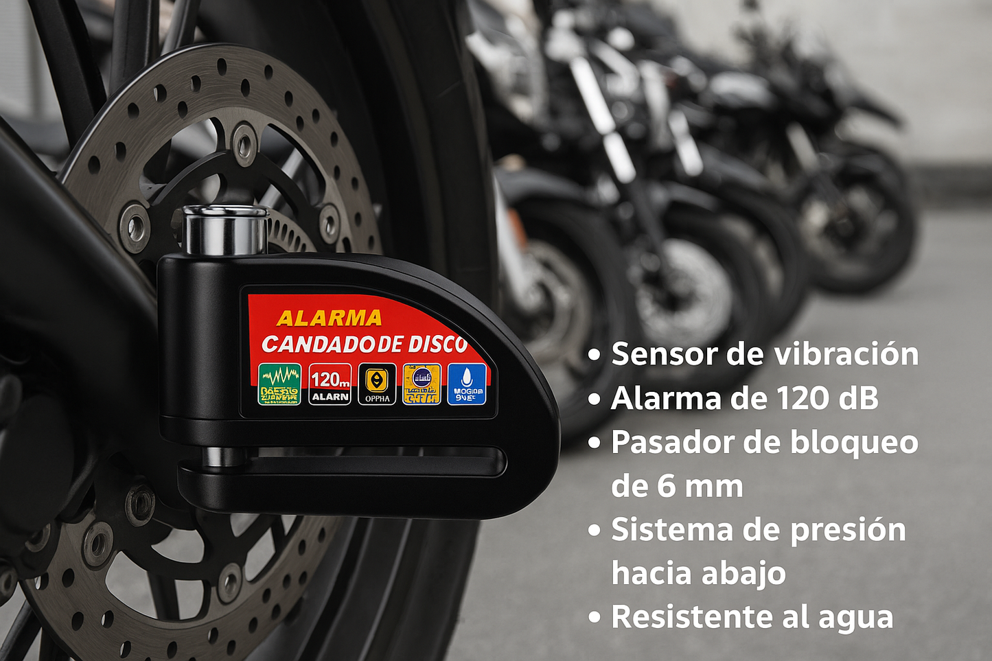 Candado con alarma  para Moto