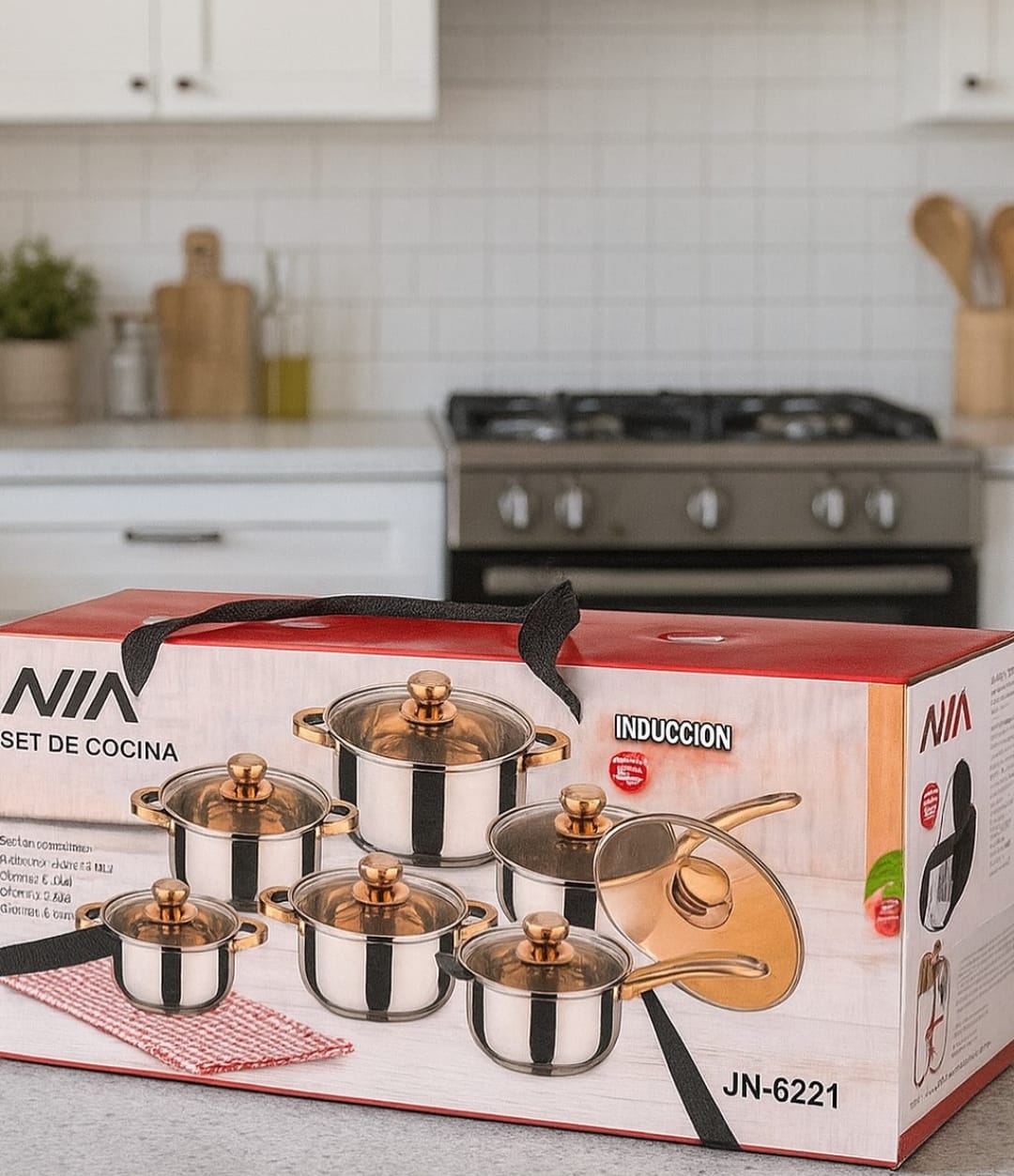 Juego de Ollas Premium en Acero Inoxidable