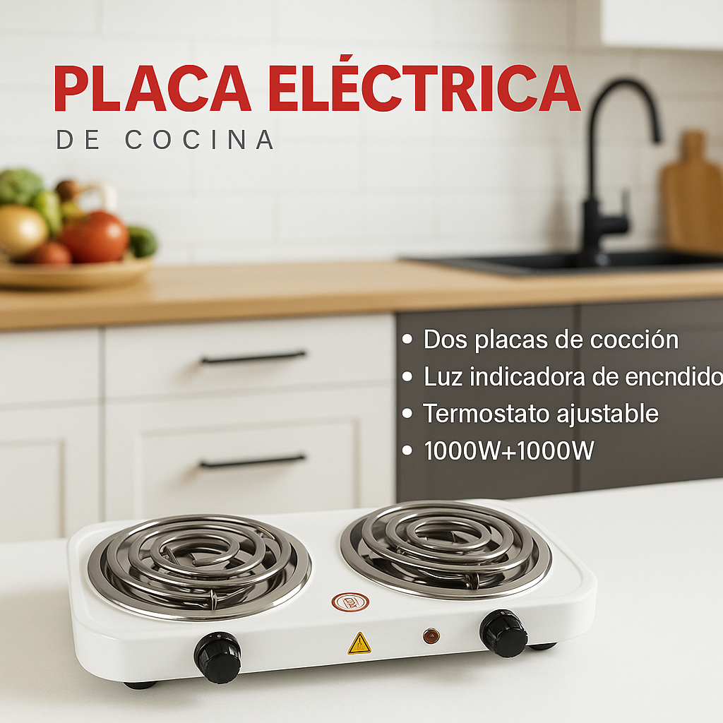 Estufa Eléctrica de Doble Placa