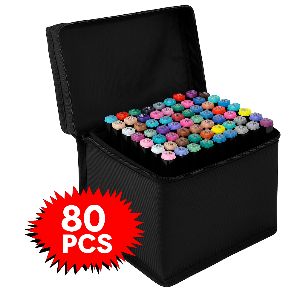 Set de 80 Marcadores Doble Punta