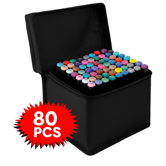 Set de 80 Marcadores Doble Punta