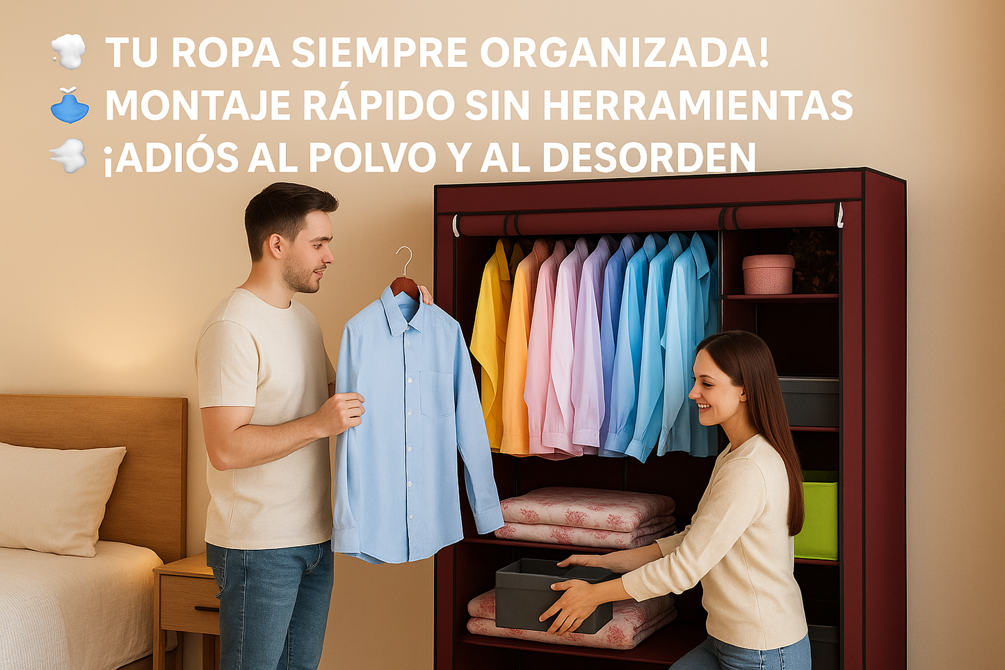Clóset Organizador 2 puestos de Tela