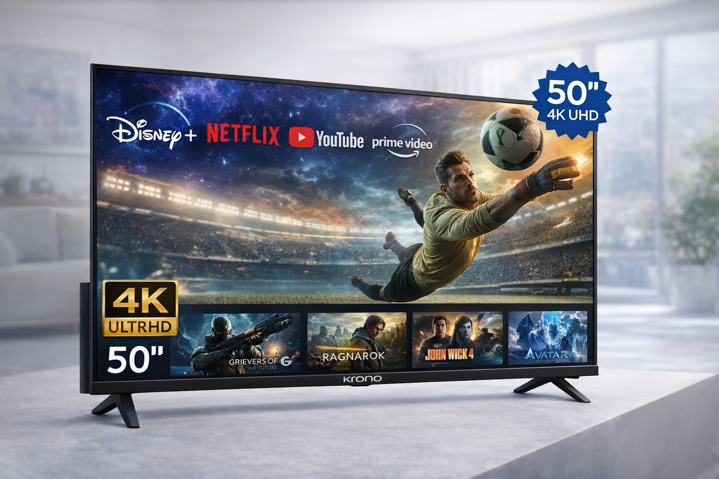 Televisor Krono 50” 4K UHD Smart TV