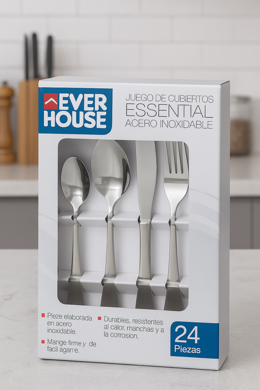 Juego de Cubiertos Ever House – 24 Piezas
