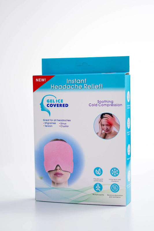 Máscara de Gel Frío para Alivio Instantáneo de Dolores de Cabeza
