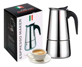 Cafetera Italiana de Acero Inoxidable – 9 Tazas