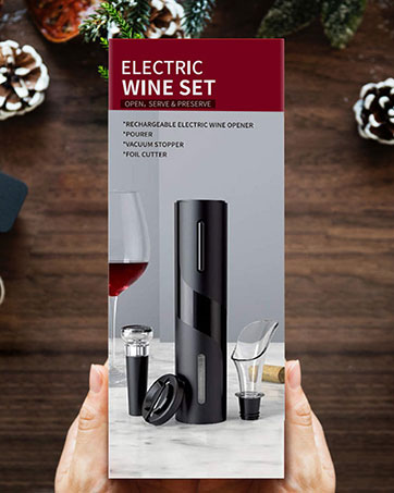 Set Eléctrico para Vino 4 en 1
